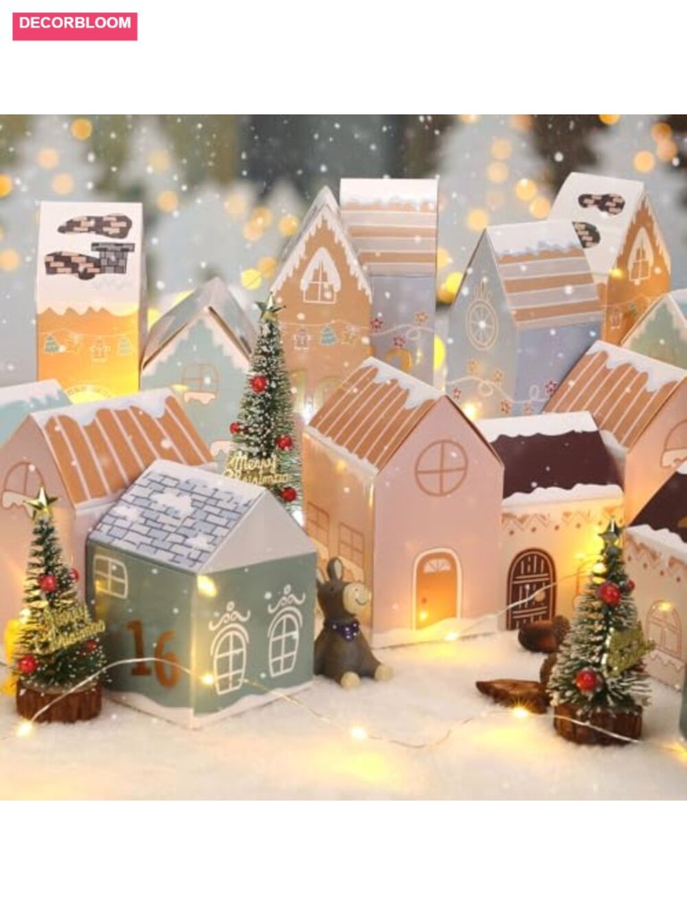 24 Fillable Advent Calendar Boxes Cardstock Reusable Christmas Countdown